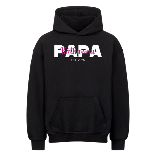 Papa Schriftzug Oversized Hoodie*personalisierbar*