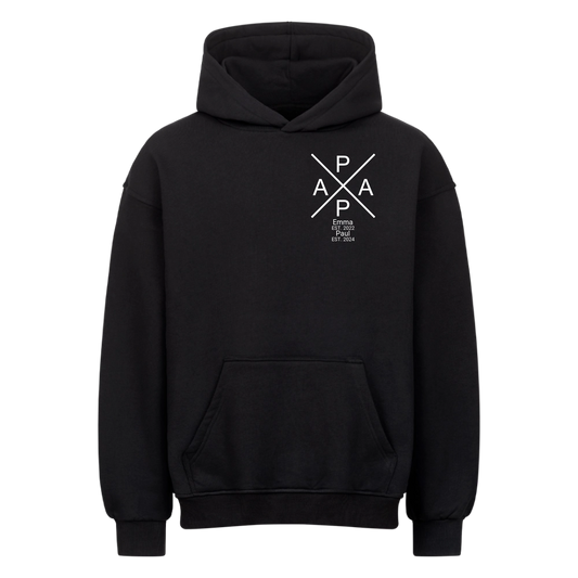 Papa -Name und Jahr- (bis zu 2 Kinder) Oversized Hoodie *Personalisierbar*